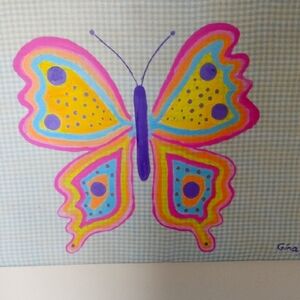 Vibrant Multicolor Butterfly Canvas Art